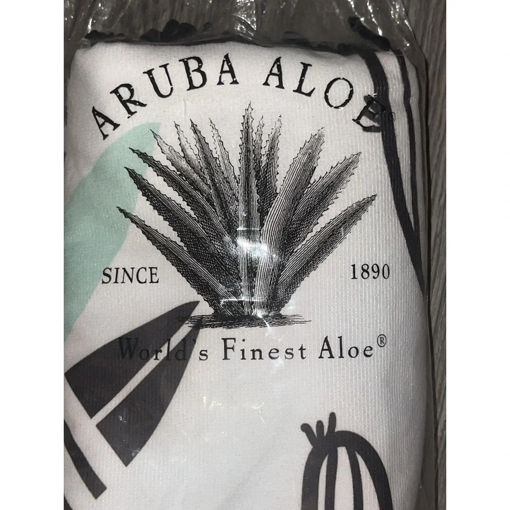 Aruba Aloe Round Beach Towel With Fringe Trim 60